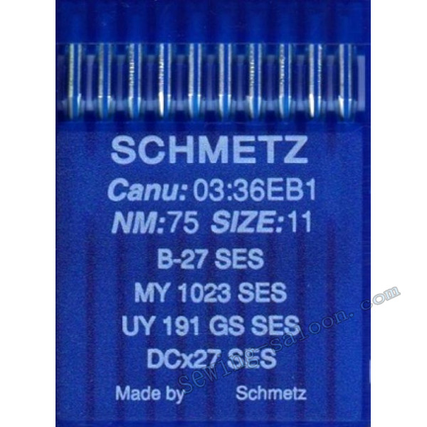 Иглы Schmetz B-27 SES для оверлоков (10шт)