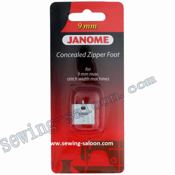 Лапка Janome 202-144-009 вшивания потайной молнии (для машин с зигзагом 9 мм)