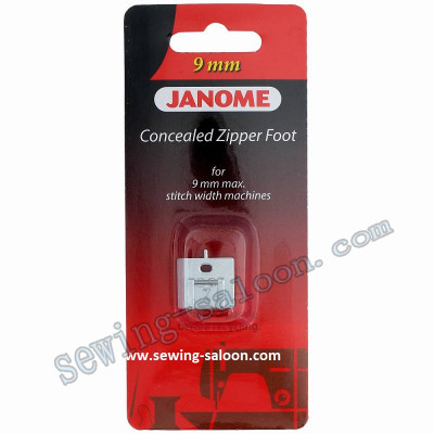 Лапка Janome 202-144-009 вшивания потайной молнии (для машин с зигзагом 9 мм)