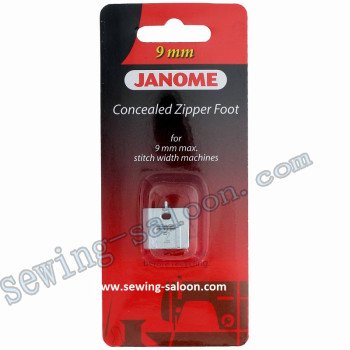 Лапка Janome 202-144-009 вшивання потайної блискавки (для машин із зигзагом 9 мм)