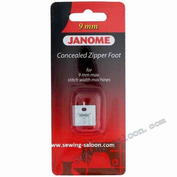 Лапка Janome 202-144-009 вшивания потайной молнии (для машин с зигзагом 9 мм)