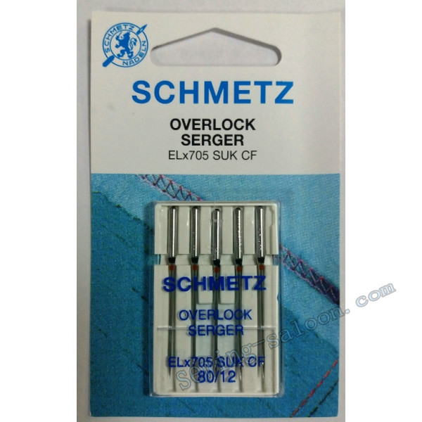 Иглы Schmetz для оверлока Overlok EL*705 SUK СF №80
