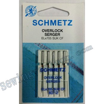 Иглы Schmetz для оверлока Overlok EL*705 SUK СF №80