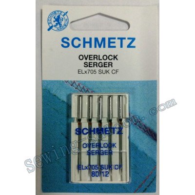 Иглы Schmetz для оверлока Overlok EL*705 SUK СF №80