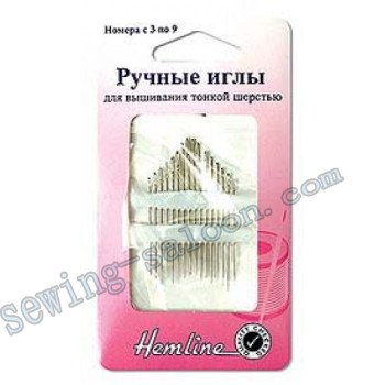 Голки для вишивання тонкою шерстю № 3-9 (200,39)