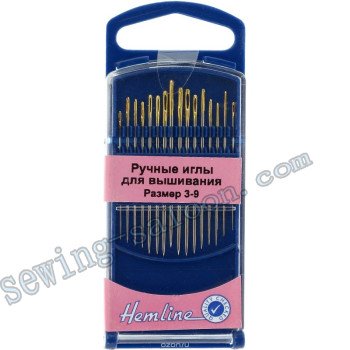 Голки для вишивання з гострим кінчиком №3-9 (280g.39)